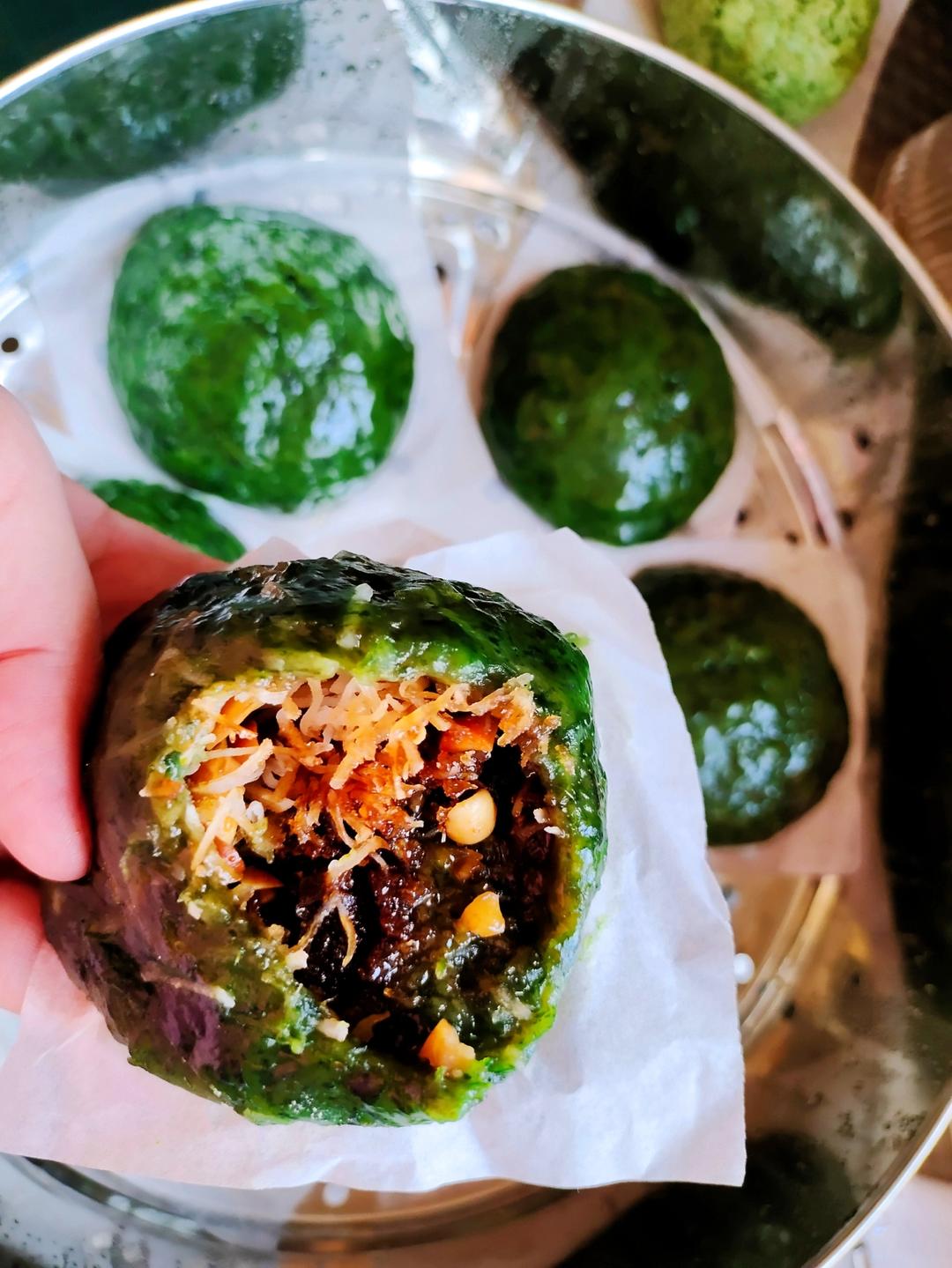 艾草青团、艾粑粑、艾糍、新鲜艾草制作