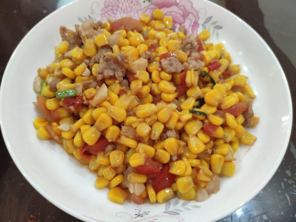 肉末番茄炒玉米