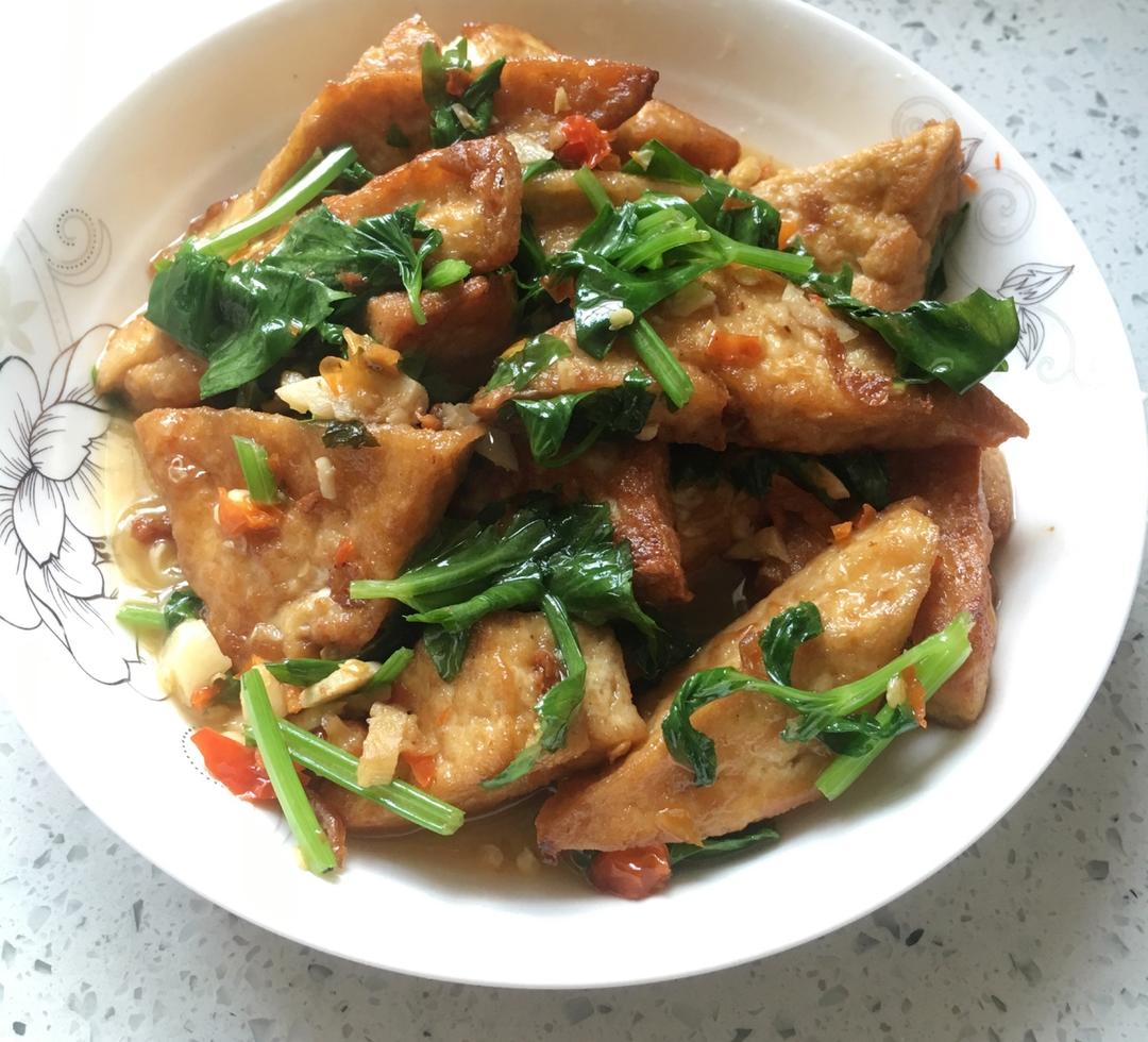 外酥里嫩的煎豆腐