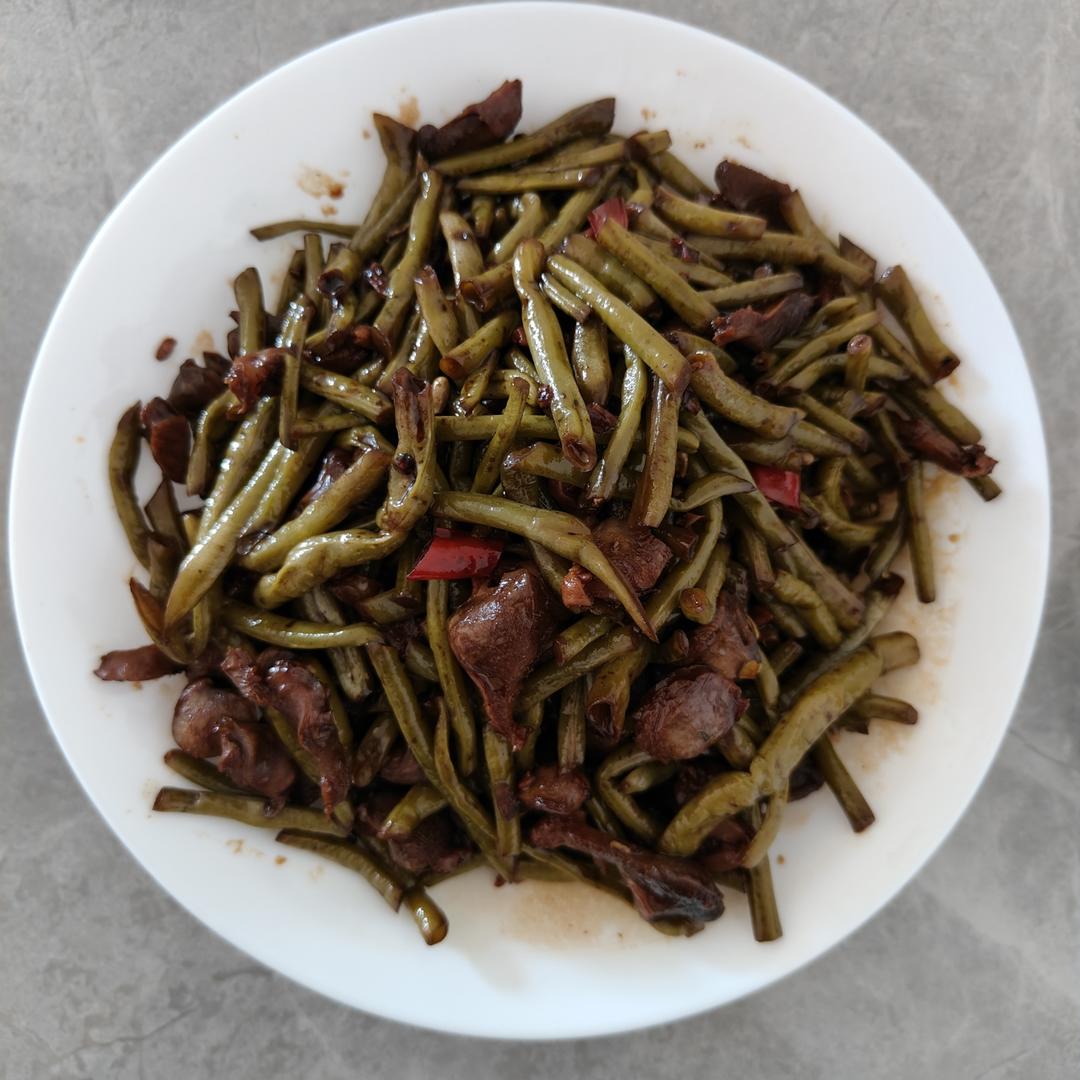 酸豆角辣炒鸡胗