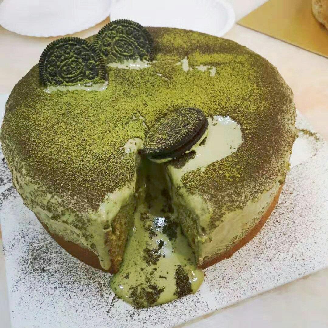 抹茶雪崩爆浆蛋糕