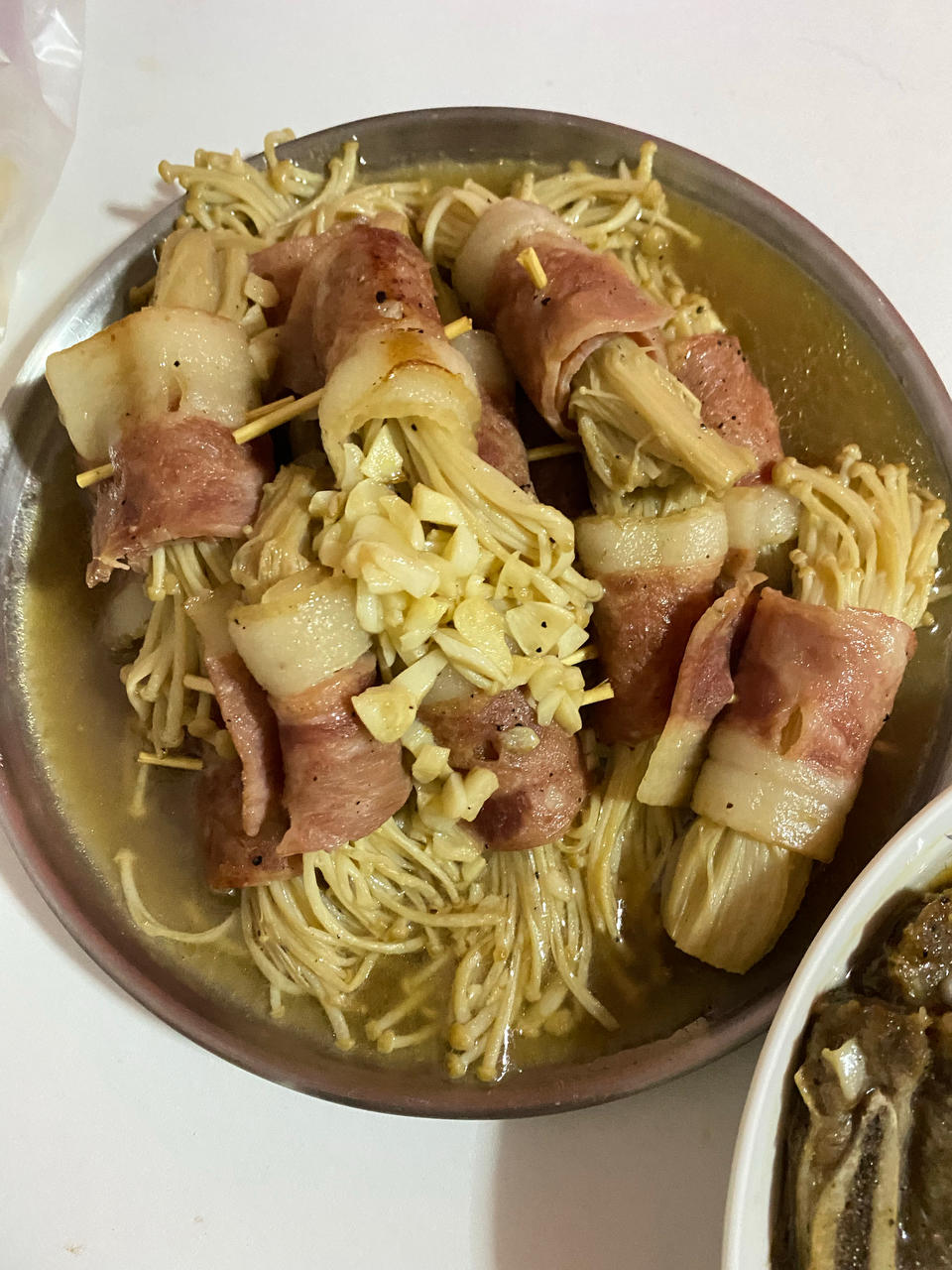 味道超赞 超下饭的金针菇培根卷