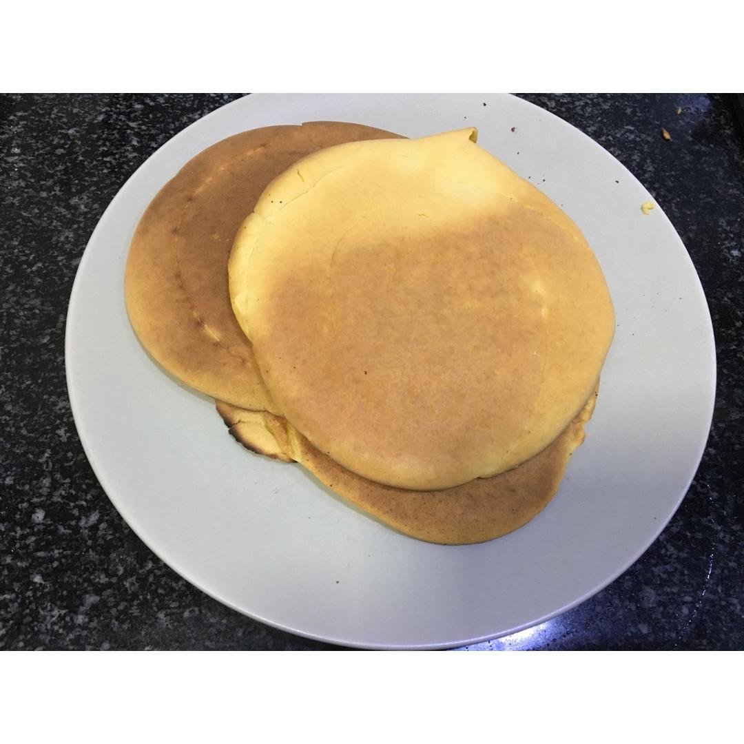 鸡蛋玉米饼（附松饼煎圆的方法）