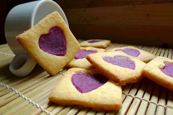 椰蓉紫薯心饼干的做法