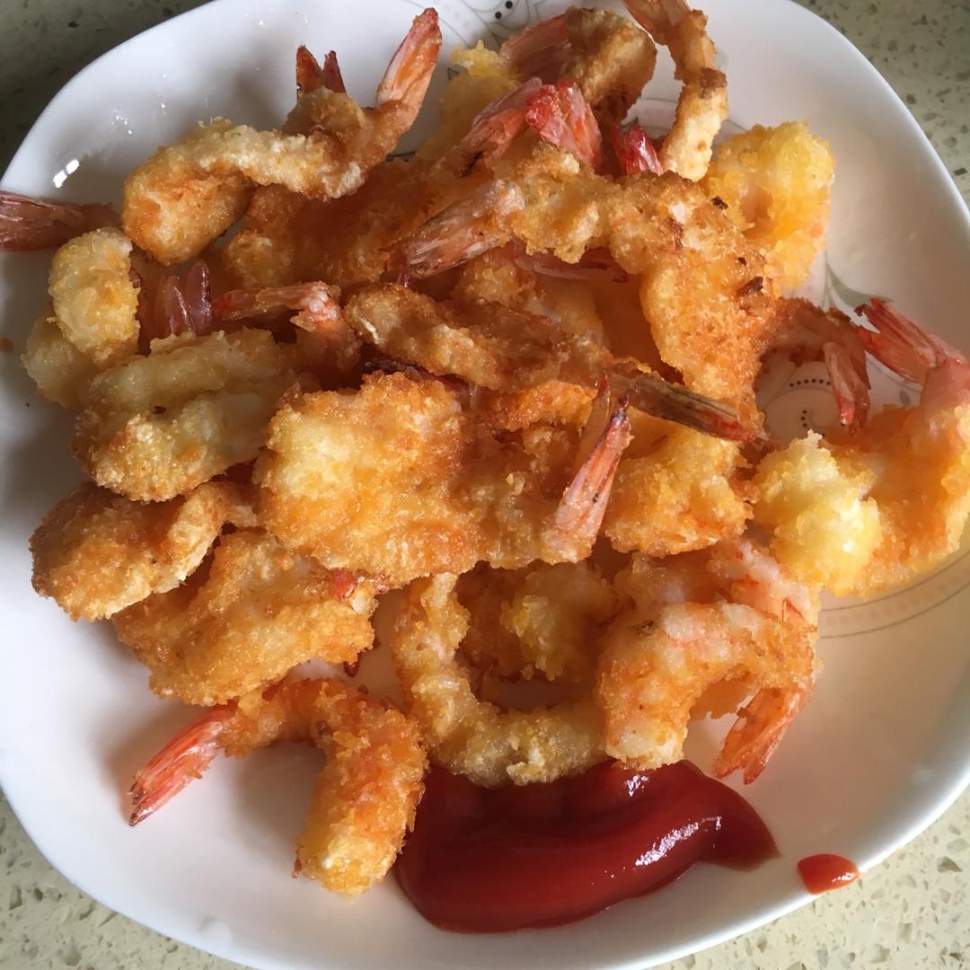 面包糠炸虾