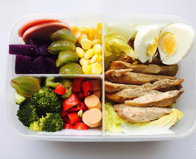 健康瘦身午餐-鸡胸肉便当🍱的做法