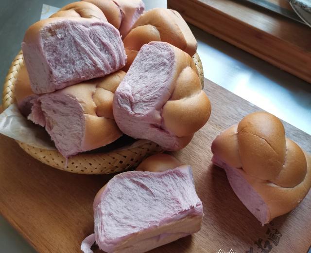 紫薯椰蓉老面包的做法
