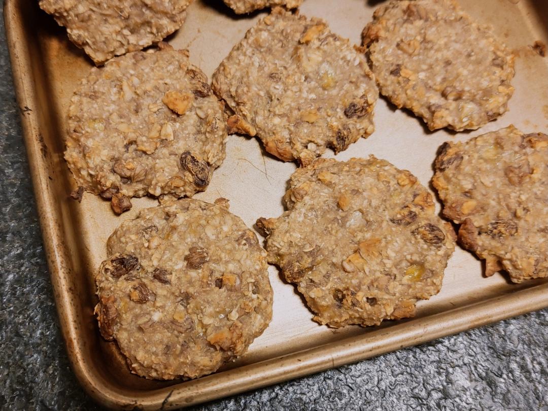 无油无糖，低脂饱腹，香蕉燕麦饼