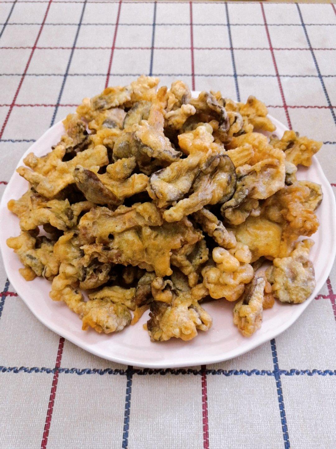 干炸蘑菇的做法，大人小孩都喜欢