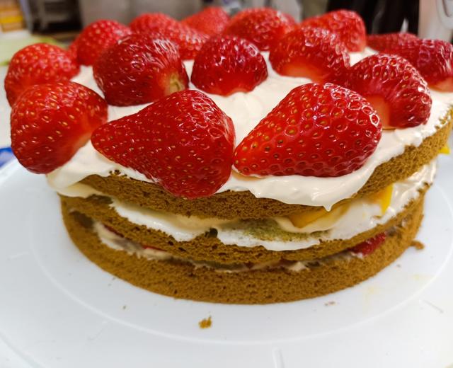 8寸抹茶生日蛋糕的做法