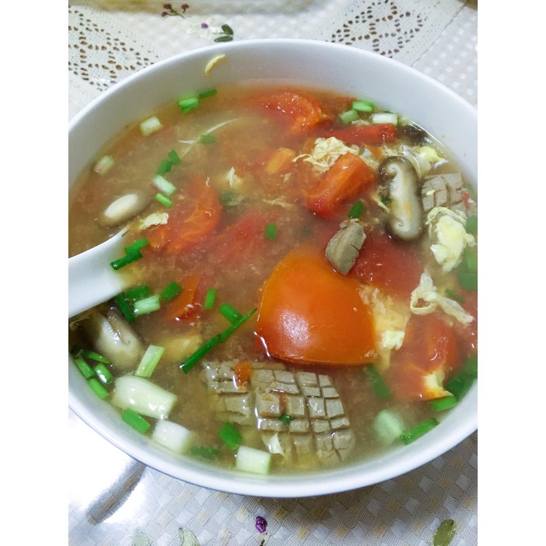 腰花番茄蛋汤