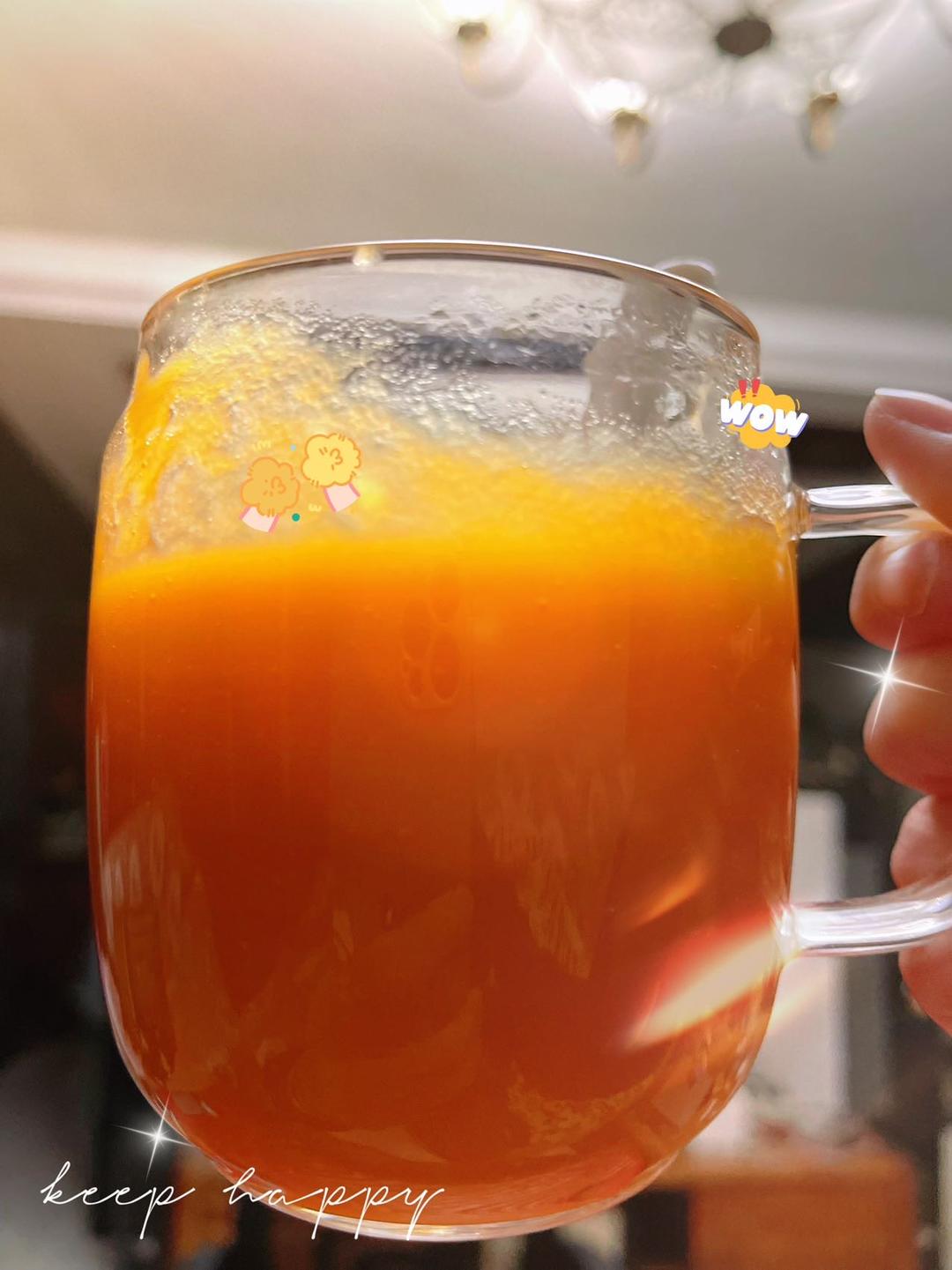 一杯有神奇魔力的饮品🍹胡萝卜🥕苹果🍎汁（热饮）
