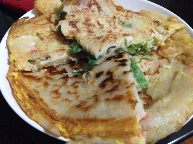 韩国海鲜葱饼