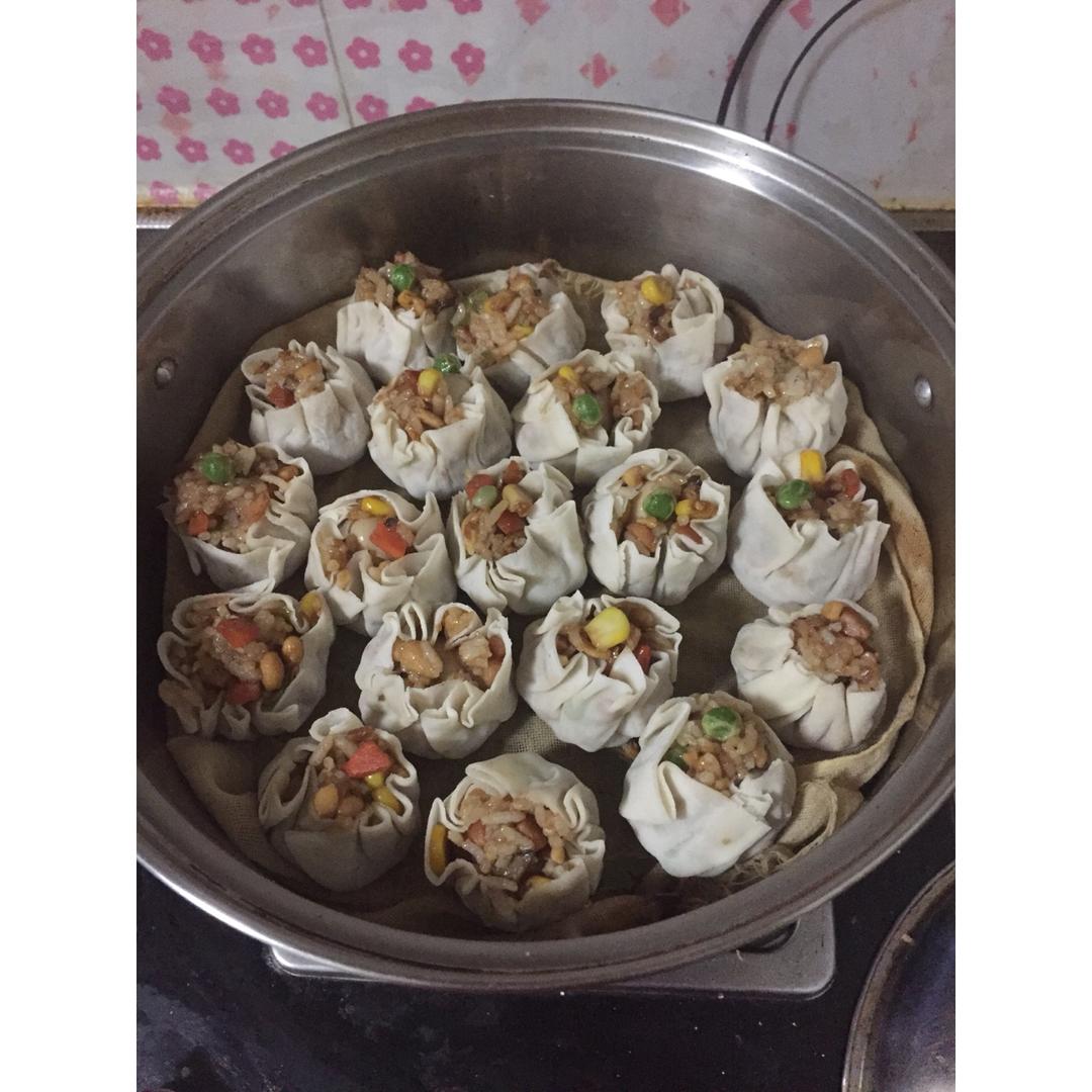 简易糯米烧卖（附烧卖包法）