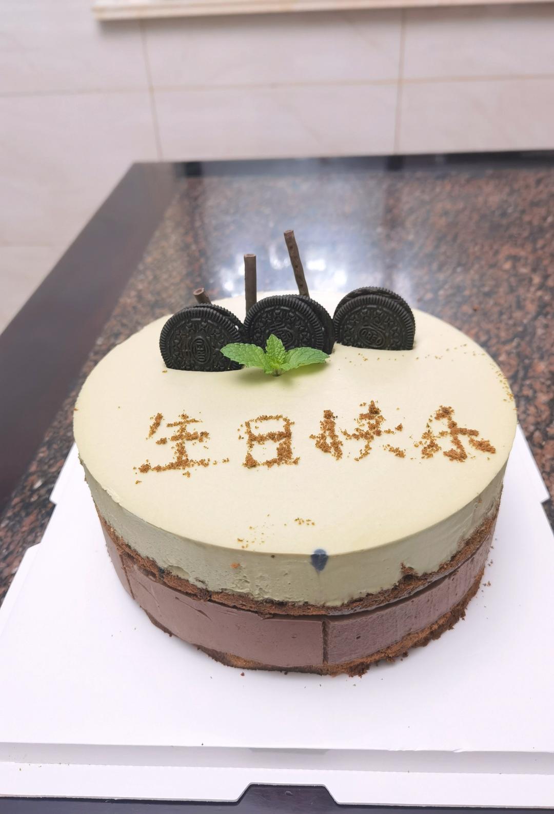 巧克力抹茶慕斯蛋糕