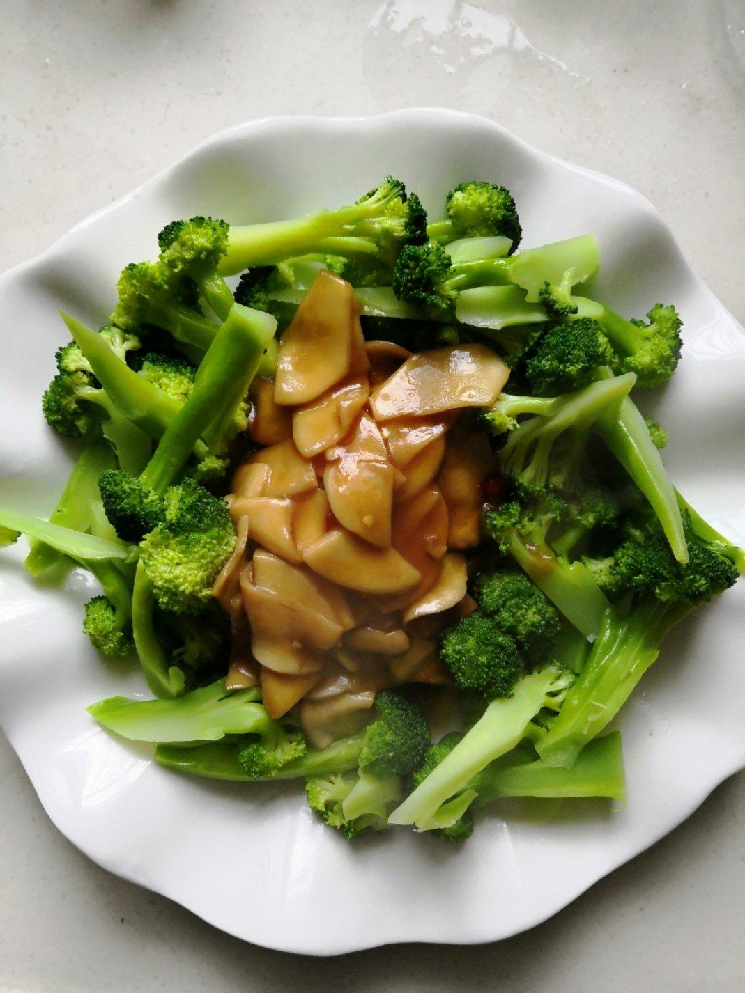 杏鲍菇扣西兰花