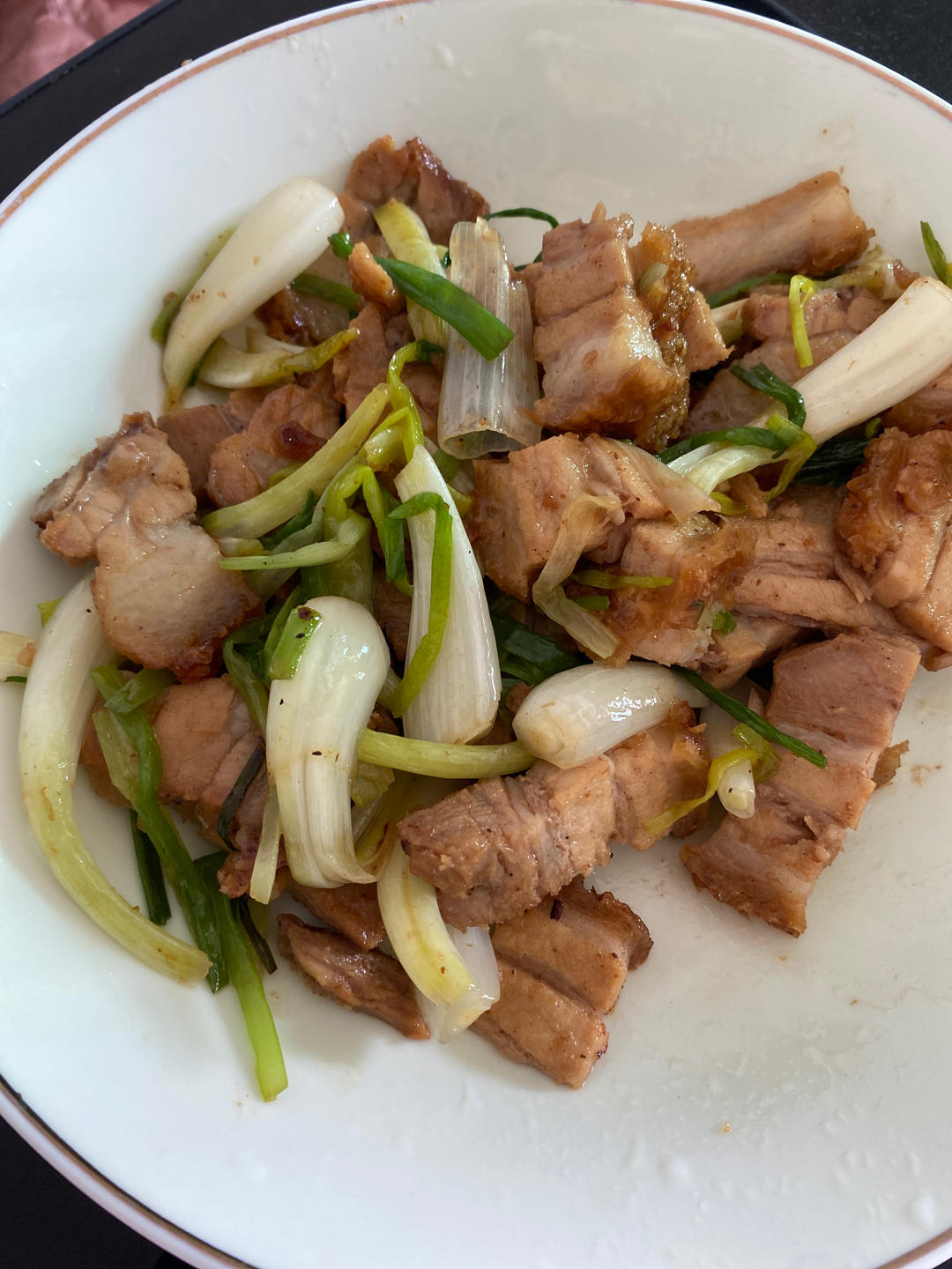 荞菜炒烧肉