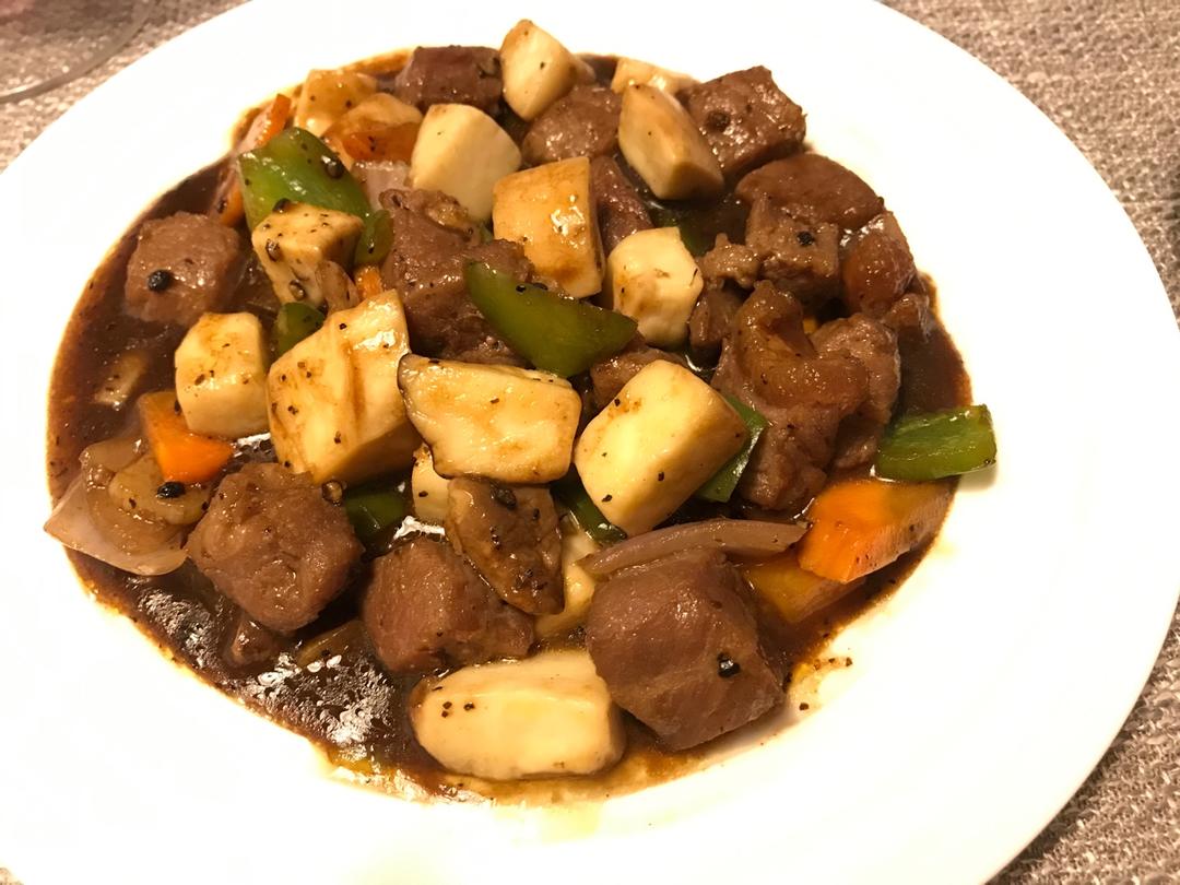 黑椒配牛肉这么好吃，当然是天生一对！——黑椒牛肉粒