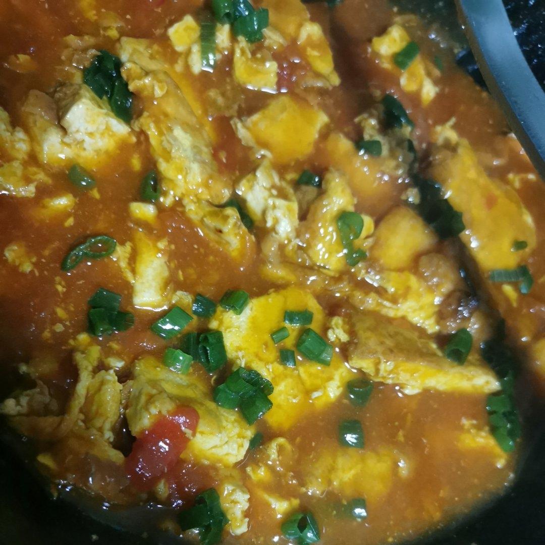 番茄鸡蛋裹豆腐