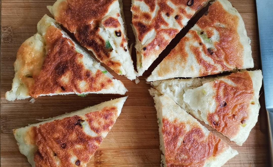 手不沾面做发面大饼