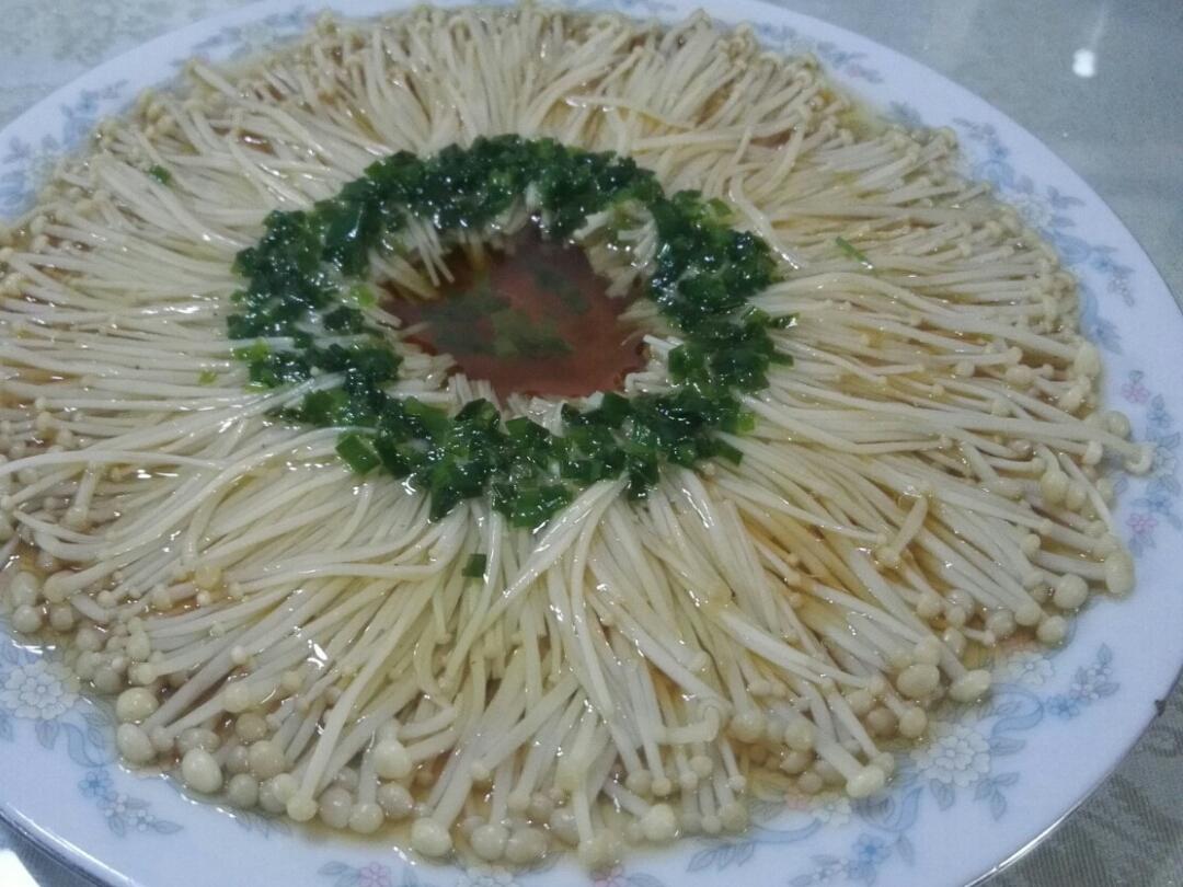 葱油蒸金针菇