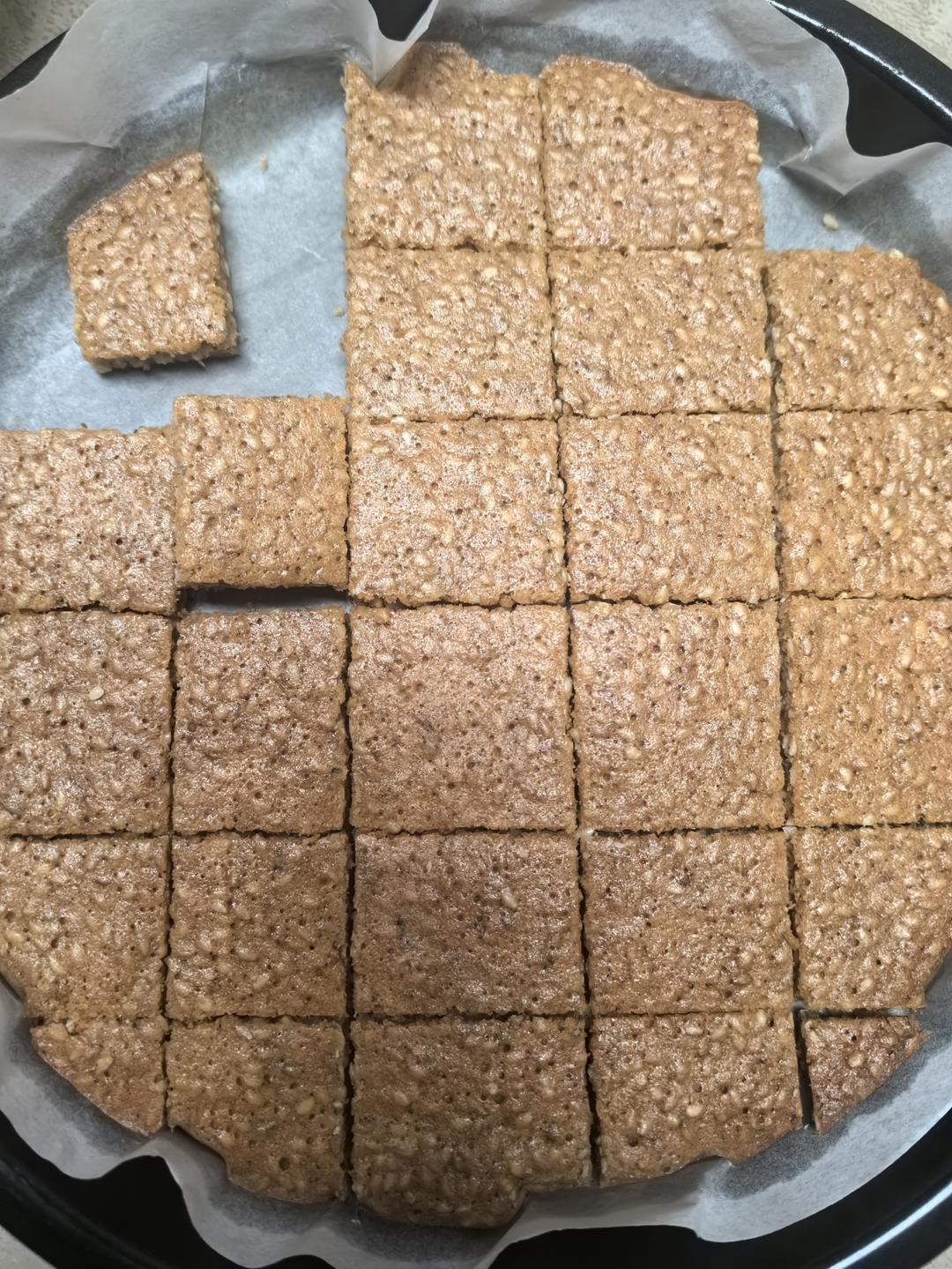 芝麻薄脆饼干，一步操作，超级简单