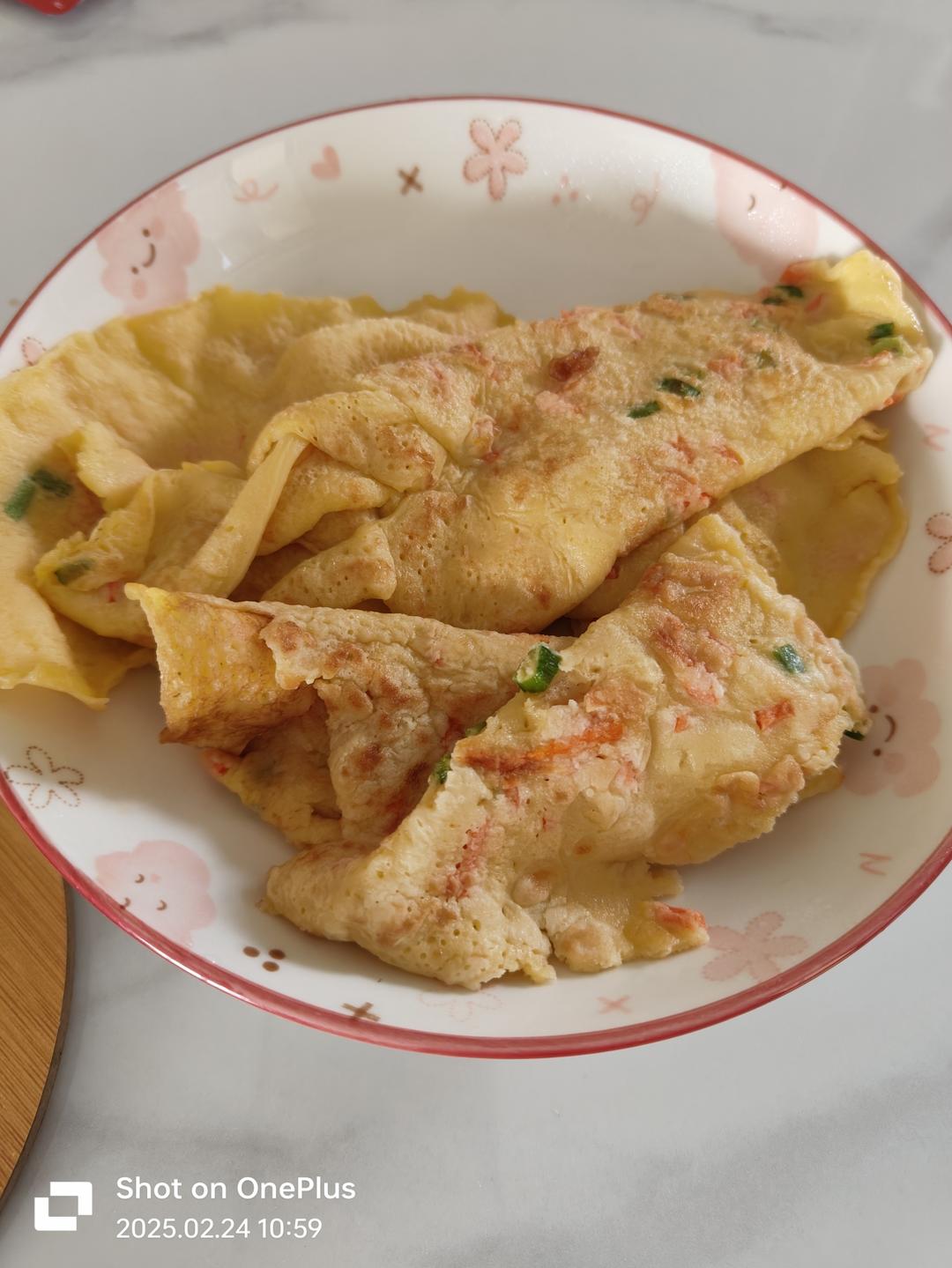 简单快手蔬菜鸡蛋煎饼