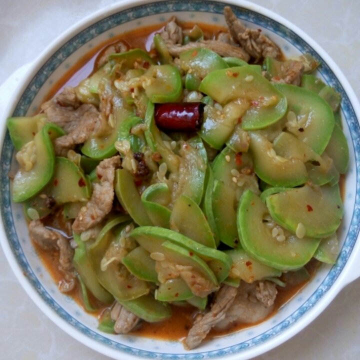 西葫芦炒肉片