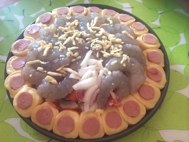 鲜虾培根薄披萨—海氏烤箱定制