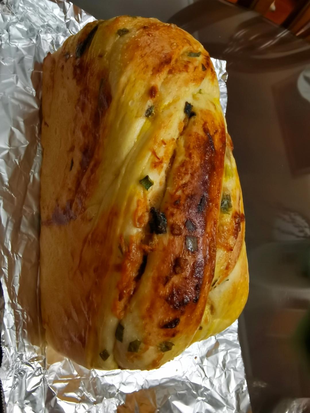 香葱肉松手撕吐司