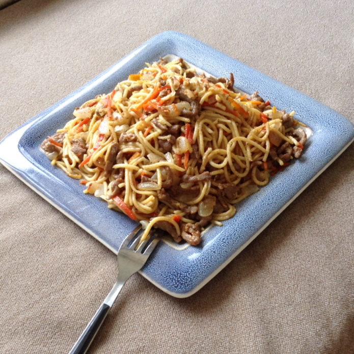 黑椒牛肉炒意大利面