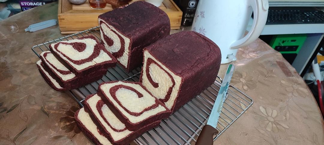 红丝绒双旋吐司，始于颜值，忠于口感