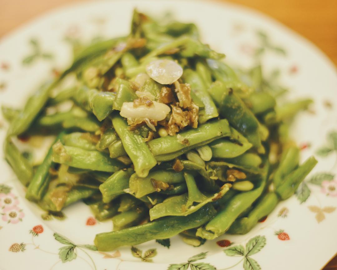 碎米芽菜炒四季豆
