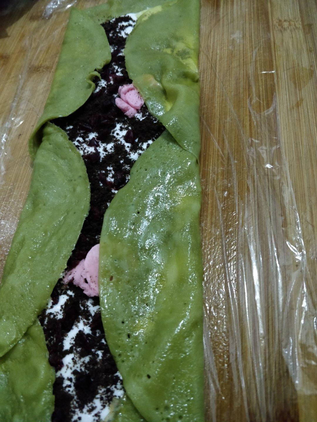 抹茶毛巾卷