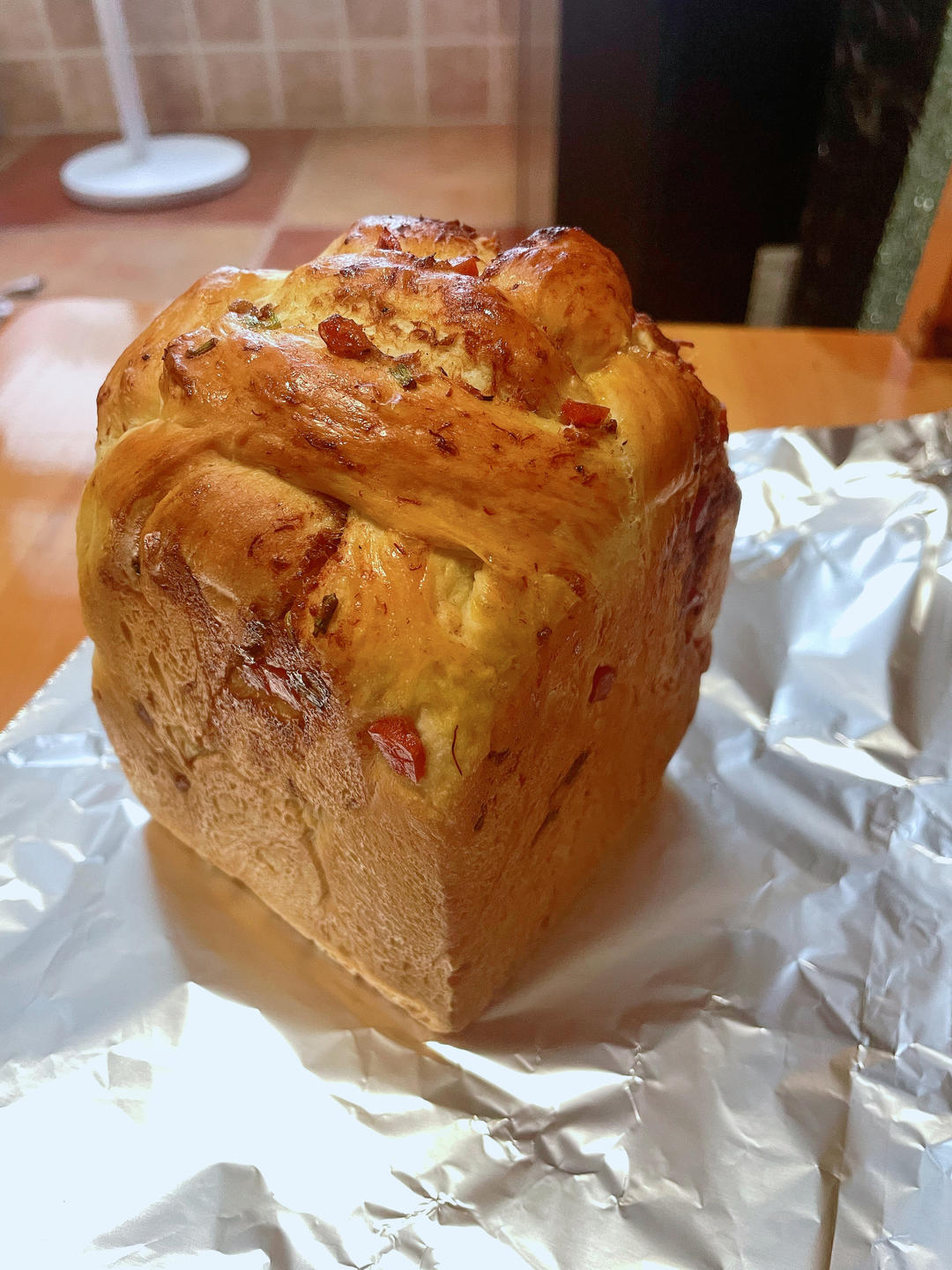 香葱肉松手撕吐司