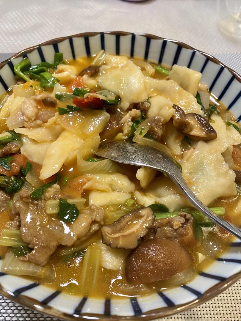 新疆揪片子汤饭（妈妈手艺）