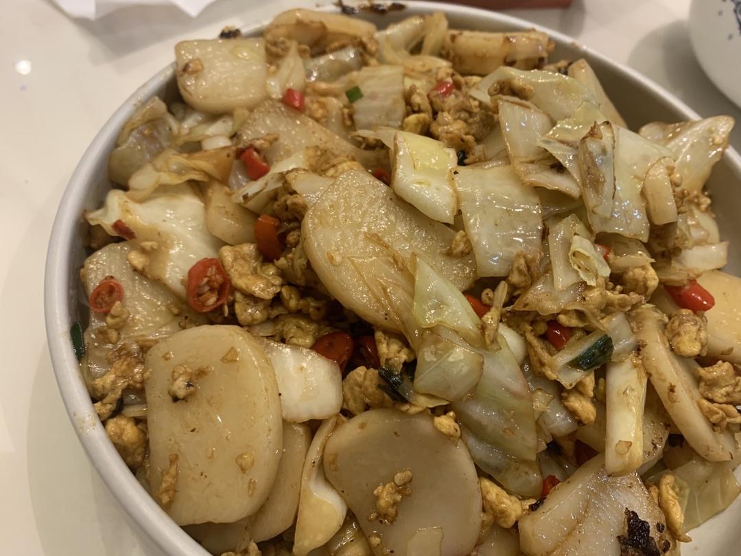 鸡蛋炒年糕