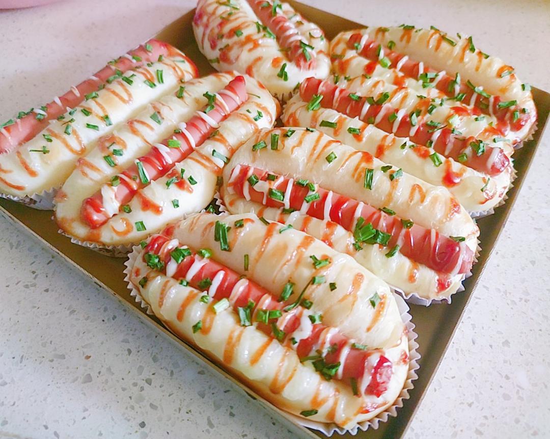 美味的香肠面包