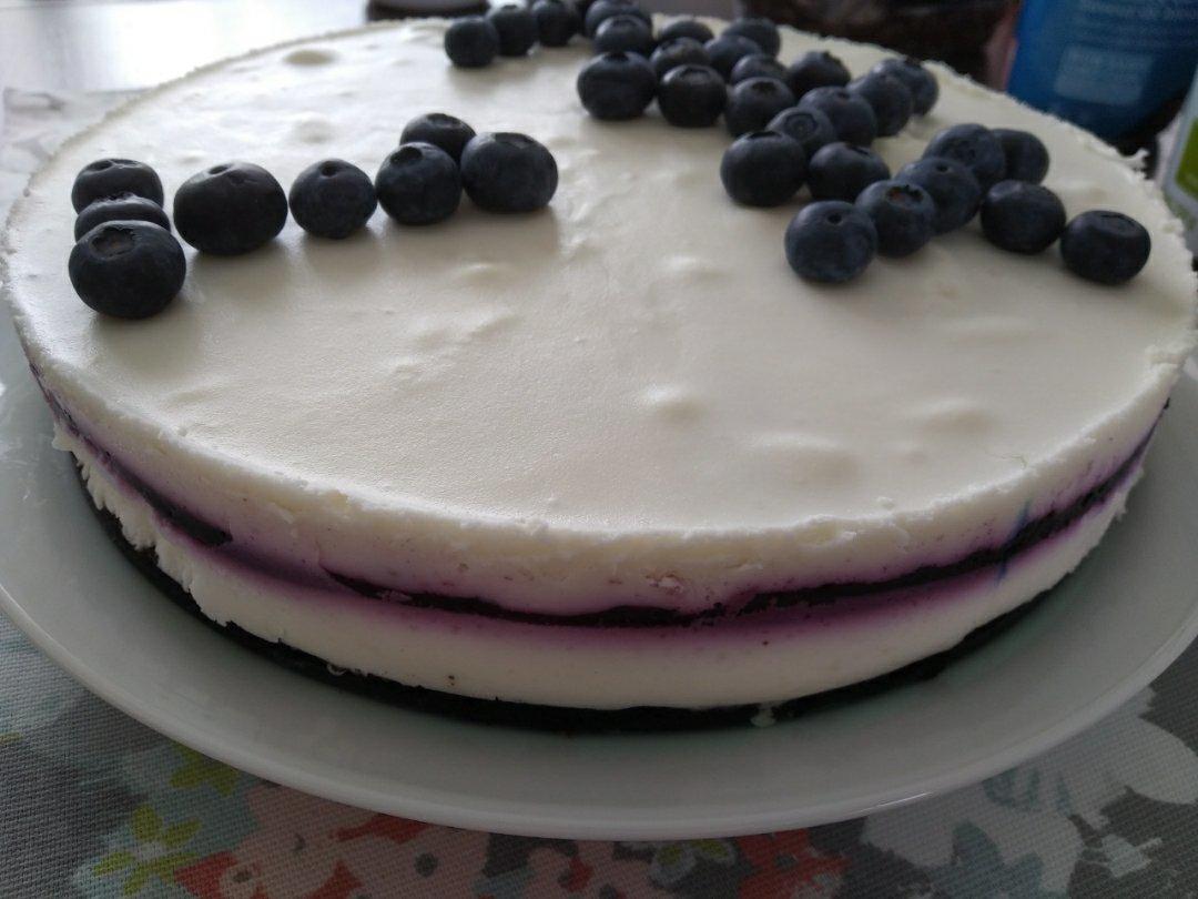 渐变蓝莓冻芝士蛋糕（免烤）