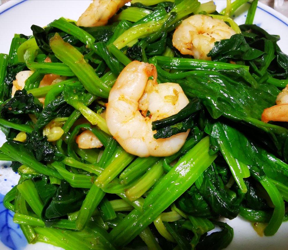 虾仁烧菠菜