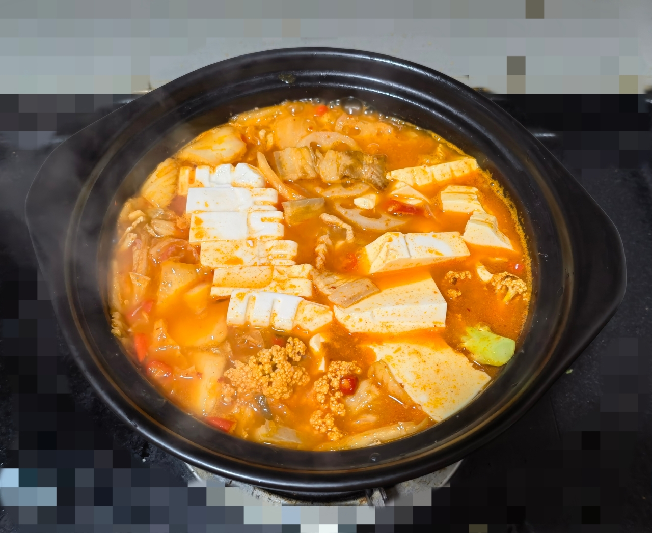 韩国五花肉泡菜锅(吃得汤都不剩)