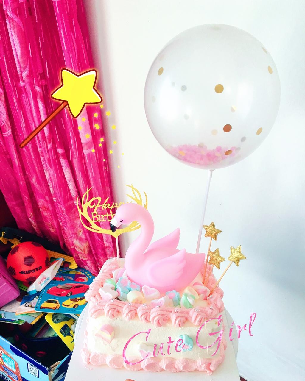 火烈鸟气球🎈款生日蛋糕