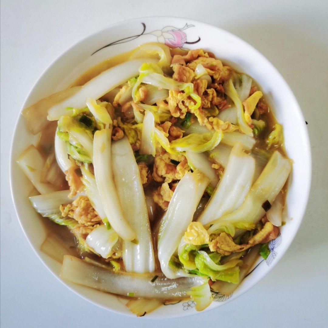 家常快手菜: 葱香鸡蛋炒白菜