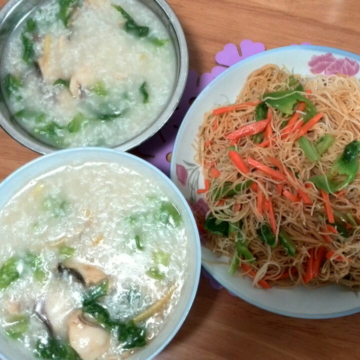 生菜鱼片粥