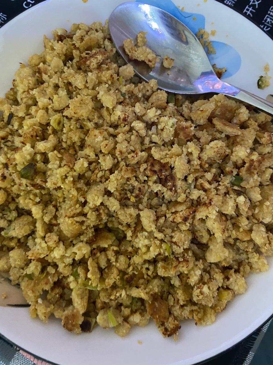 超好吃的低脂主食-炒豆渣