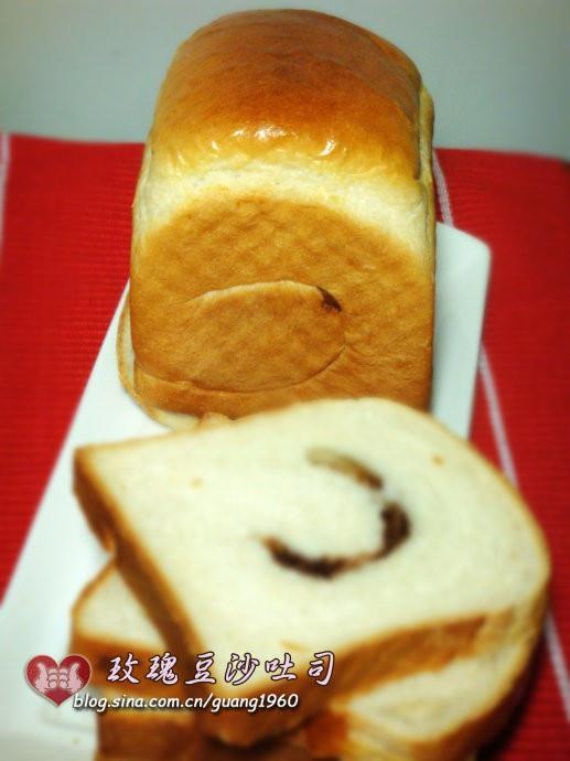 玫瑰豆沙吐司的做法