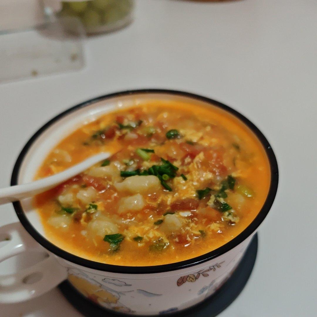 蕃茄鸡蛋面疙瘩