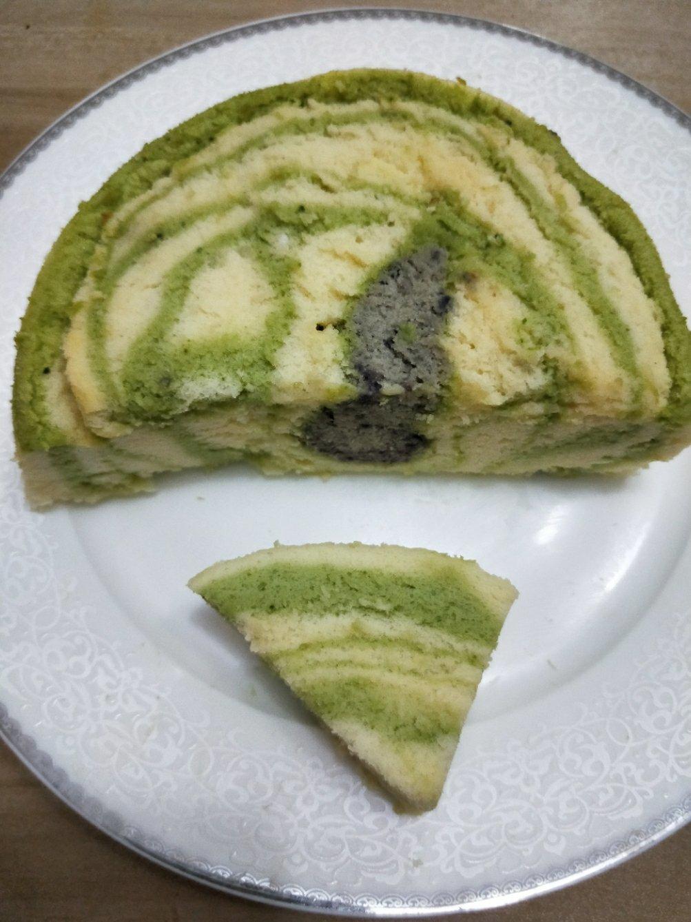 绿斑马戚风蛋糕