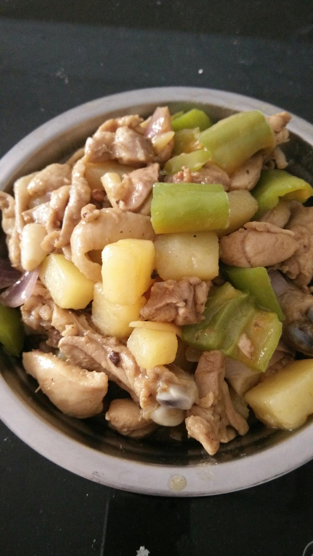 家庭版炒鸡（无辣）的做法