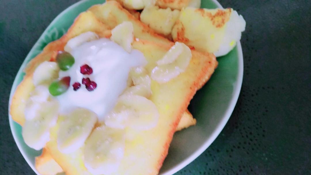 香蕉牛奶煎吐司